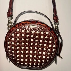 Brahmin Women’s Circle Crossbody Pecan Lima NWT